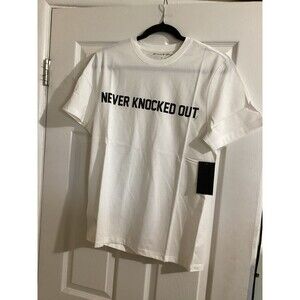 Spiritual Gangster Kendall Toole White Short Sleeve Shirt ‘Never Knocked Out’ L